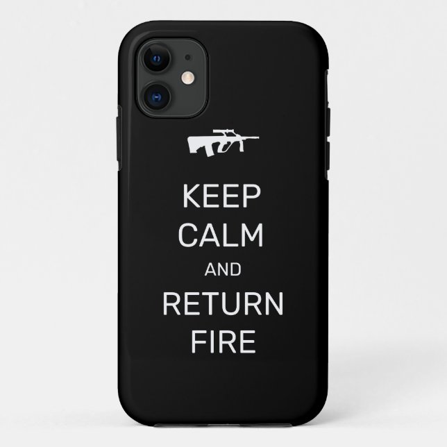 Coques Case-Mate iPhone Gardez votre calme et ripostez (Dos)