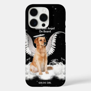 Coque iPhone 16 Pro Gardien Angel Golden Retreiver avec ailes