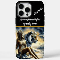 Gardien au bord de la rivière avec un tigre