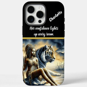 Coque iPhone 16 Pro Max Gardien au bord de la rivière avec un tigre