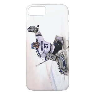 Coque iPhone 8/7 Gardien de but de hockey sur glace avec votre