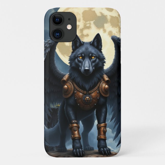 Coques Case-Mate iPhone Gardien de la Lune – Le Loup à l'Aile Noire (Dos)