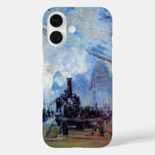 Coque Pour iPhone 16 Gare Saint-Lazare Train Station par Claude Monet