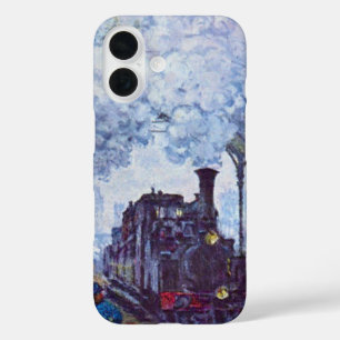 Coque Pour iPhone 16 Gare Saint-Lazare Train Station par Claude Monet