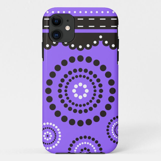 Coques Case-Mate iPhone Garland ARTdeco noir blanc + votre couleur de dos (Dos)