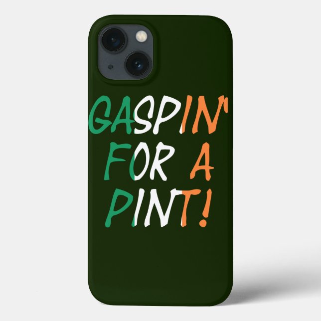 Coques Case-Mate iPhone Gaspin' For A Pint superposé sur l'élément drapeau (Verso)