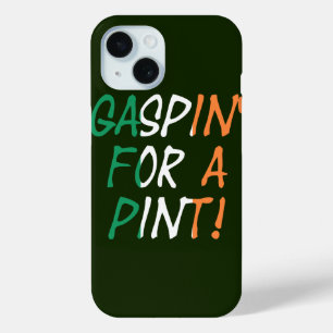 Coque Case-Mate iPhone Gaspin' For A Pint superposé sur l'élément drapeau