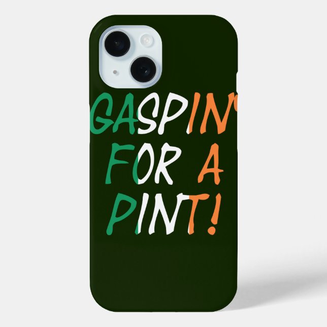 Coques Case-Mate iPhone Gaspin' For A Pint superposé sur l'élément drapeau (Verso)