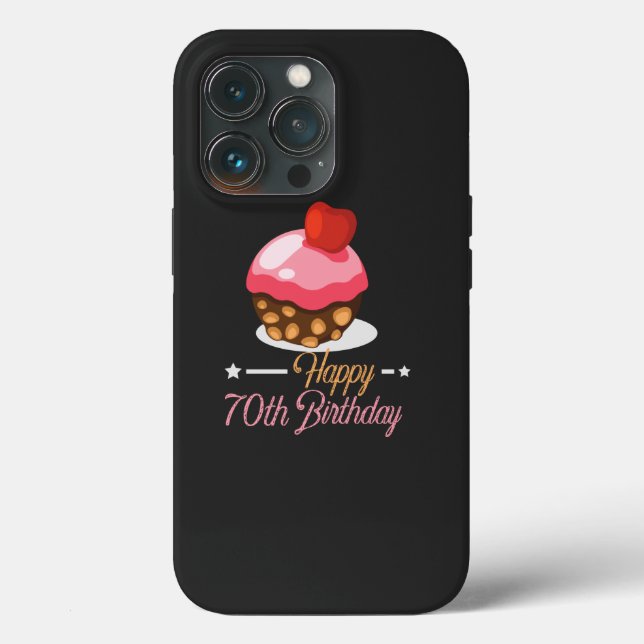 Coques Case-Mate iPhone Gâteau au chocolat de 70e anniversaire (Verso)