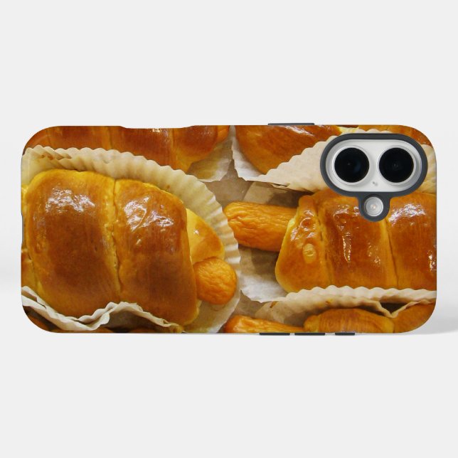 Coques Case-Mate iPhone Gâteau de chien chaud ... Restauration asiatique (Verso (horizontal))