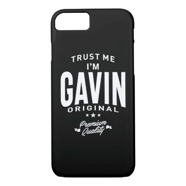 Coques Case-Mate iPhone Gavin Nom personnalisé Anniversaire Cadeau (Dos)