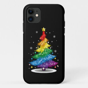 Case-Mate iPhone Case Gay LGBT Pride Arbre de Noël Arc-en-ciel Joyeux No