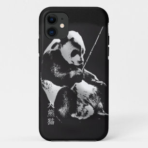 Coques Pour iPhone Géant mignon panda ours jouant avec des feuilles d