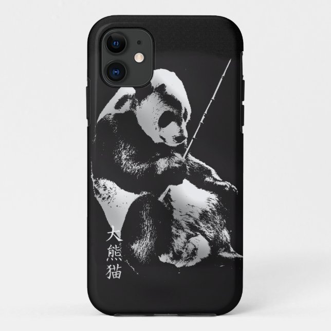 Coques Case-Mate iPhone Géant mignon panda ours jouant avec des feuilles d (Dos)