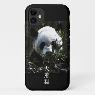 Coques Pour iPhone Géant Panda ours mignon avec des feuilles de bambo