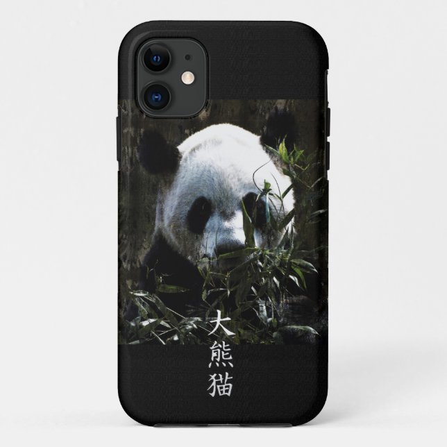 Coques Case-Mate iPhone Géant Panda ours mignon avec des feuilles de bambo (Dos)