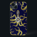 iPhone 13 Case Gears Steampunk Octopus Kraken<br><div class="desc">Les monstres de mer steampunk sous tentes enveloppent ce boîtier de téléphone Samsung. Le monstre central possède huit appendices dorés en fil de fer, un engrenage argenté central et de nombreux engrenages et boulons qui composent sa tête, ses yeux et ses ventouses. C'est une pieuvre robot / kraken, un monstre...</div>