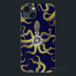 iPhone 13 Case Gears Steampunk Octopus Kraken<br><div class="desc">Les monstres de mer steampunk sous tentes enveloppent ce boîtier de téléphone Samsung. Le monstre central possède huit appendices dorés en fil de fer, un engrenage argenté central et de nombreux engrenages et boulons qui composent sa tête, ses yeux et ses ventouses. C'est une pieuvre robot / kraken, un monstre...</div>