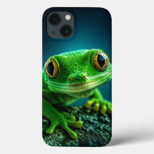 Case-Mate iPhone Case Gecko Reptile Vert Vibrant Macro Gros Plan