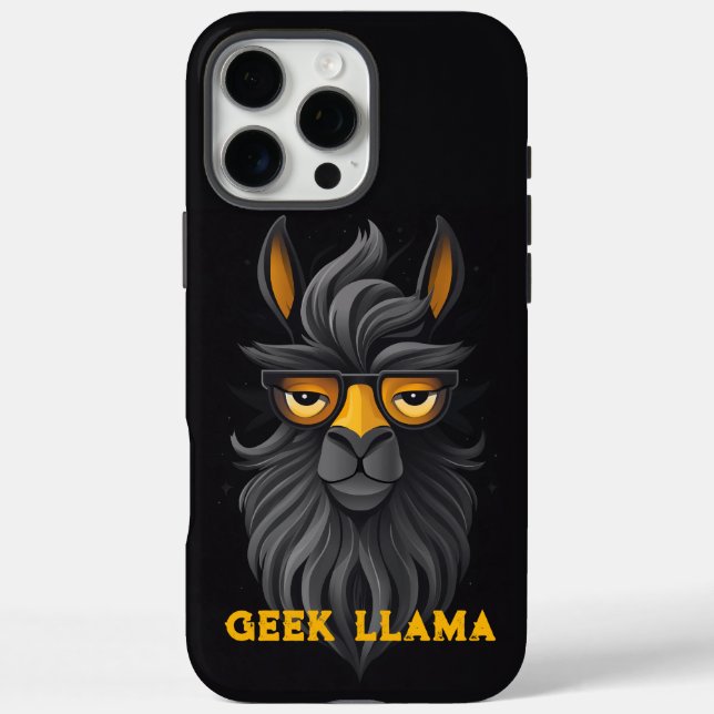 Coques Case-Mate iPhone Geek en colère Llama Black (Verso)