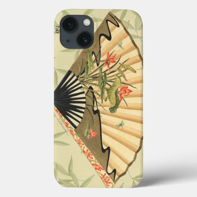 Coques Case-Mate iPhone Geisha Fan avec Feuille et Floral Print (Verso)