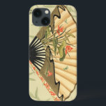 Etui iPhone Case-Mate Geisha Fan with Leaves and Floral Print<br><div class="desc">This beautiful print has a geisha fan featured prominently against a background of floating leaves. The fan has a lovely and stylish floral design on it. Fans of Asian art should add this to their collection !</div>