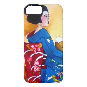 Case-Mate iPhone Case Geisha japonais avec kimono bleu