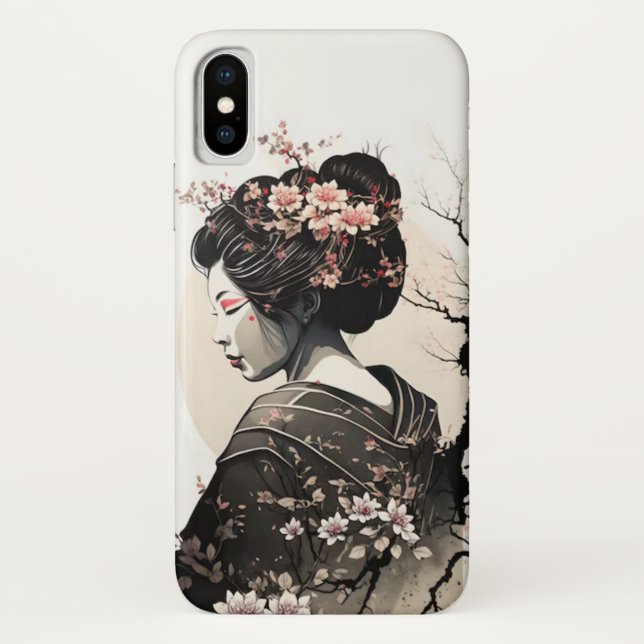 Coques Case-Mate iPhone Geisha japonaise gracieuse - (Dos)