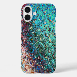 Coques iPhone 16 Plus Gel bleu liquide Abstrait