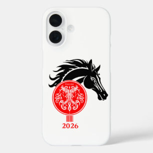 Coque Pour iPhone 16 Gemini x Année du Cheval 2026