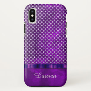 Coque Case-Mate iPhone Gemme argentée pourpre