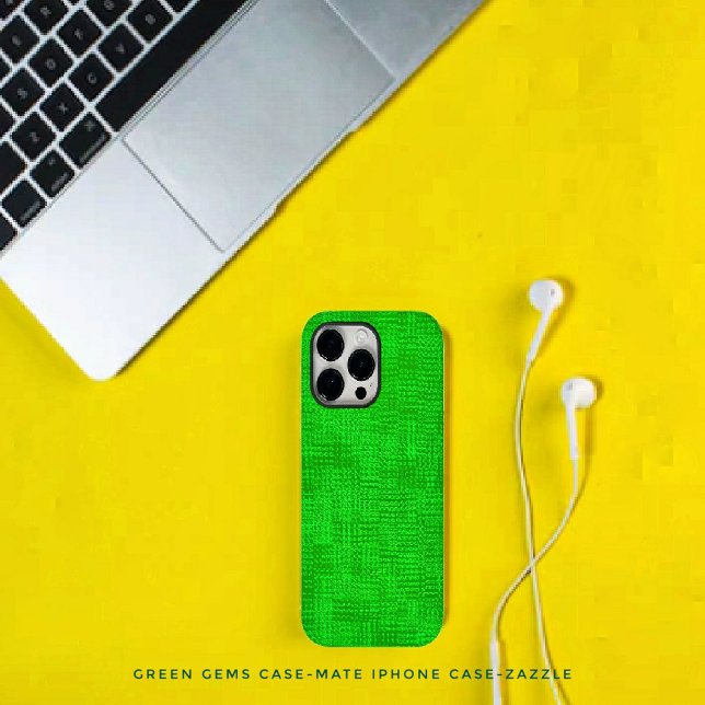 Coques Case-Mate iPhone Gemmes vertes (Créateur téléchargé)