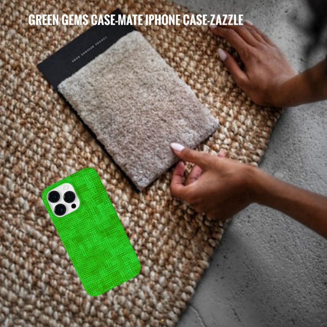 Coques Case-Mate iPhone Gemmes vertes (Créateur téléchargé)