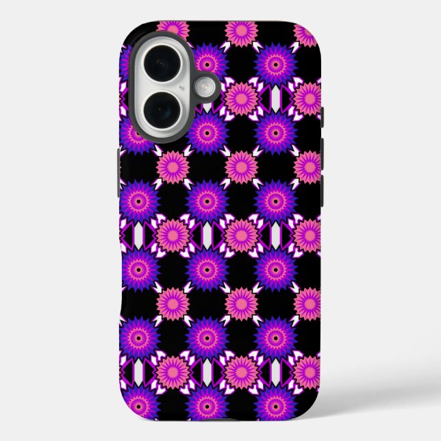 Coques Case-Mate iPhone Genderqueer pride / miroir noir fleur motif Ca (Verso)