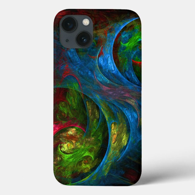 Coques Case-Mate iPhone Genèse Bleu Art Abstrait (Verso)