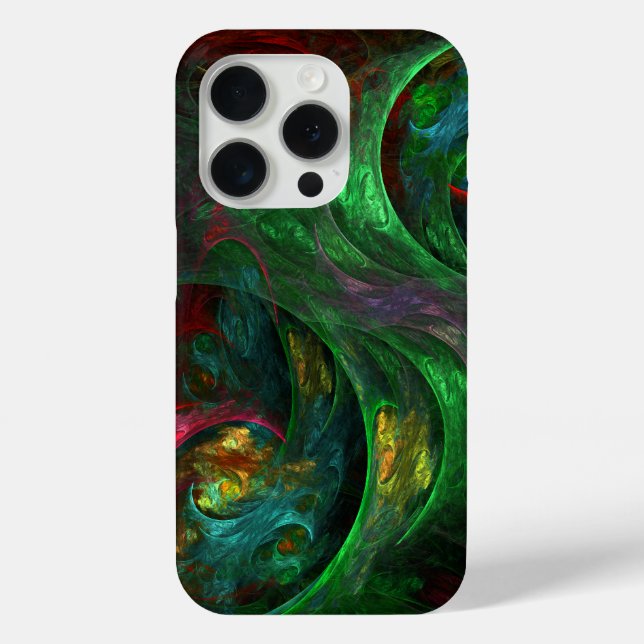 Coques Case-Mate iPhone Genesis Green Art Abstrait (Verso)
