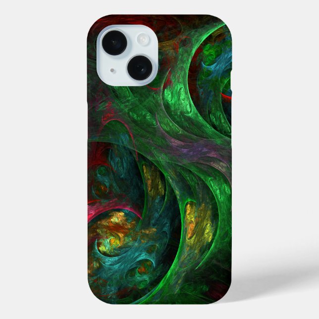 Coques Case-Mate iPhone Genesis Green Art Abstrait (Verso)
