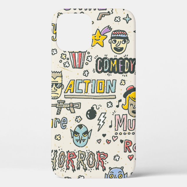 Coques Case-Mate iPhone Genres de film. Spectacles TV, série Funny Doodle  (Verso)