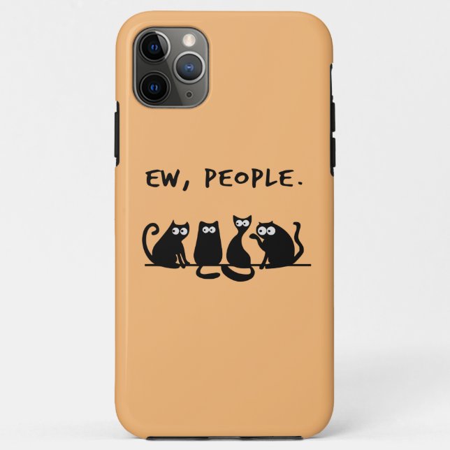 Coques Case-Mate iPhone Gens dégoûtants chats noirs drôles miaou (Dos)