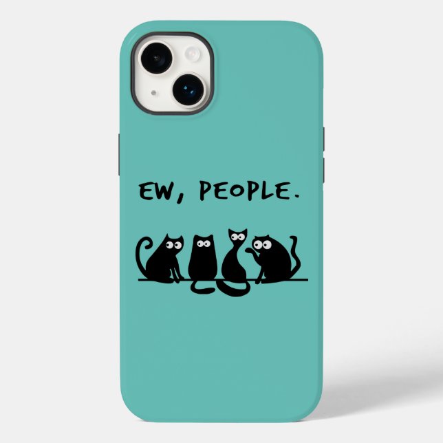 Coques Case-Mate iPhone Gens dégoûtants Chats noirs drôles miaou  (Verso)