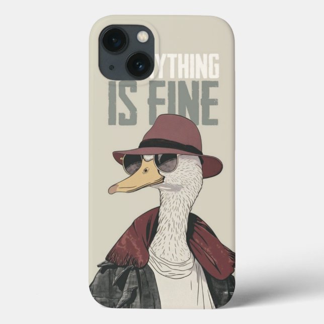 Coques Case-Mate iPhone Gentleman Goose: Retro "Everything is Fine" Art Ca (Verso)