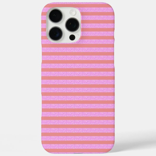 Coques Case-Mate iPhone Géobandes roses Bandes géométriques (Verso)