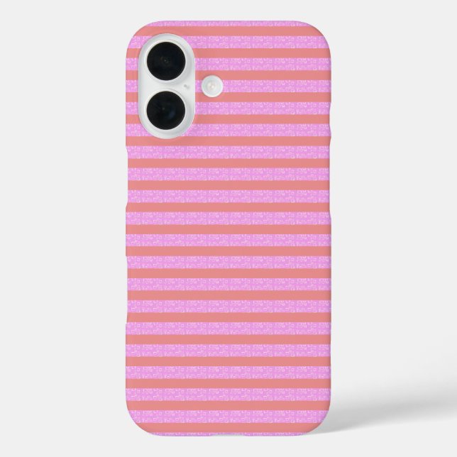 Coques Case-Mate iPhone Géobandes roses Bandes géométriques (Verso)