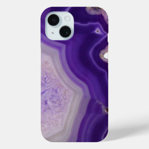 Coque Case-Mate iPhone Géode Agate Violet Personnalisé