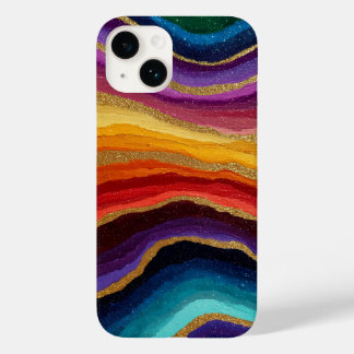Coque Case-Mate iPhone Géode d'agate arc-en-ciel vibrant