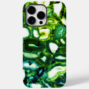 Coque Case-Mate iPhone Géode vert Abstrait, pierre verte