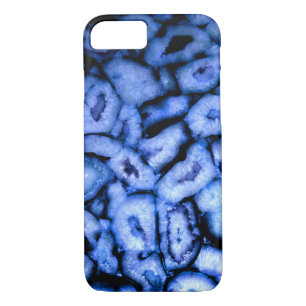 Coque Case-Mate iPhone Géodes Agate Quartz Bleu