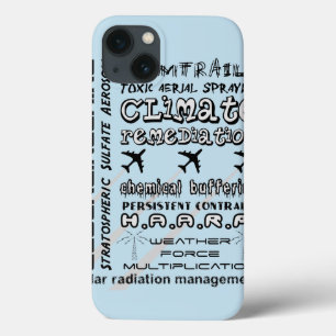 Etui iPhone 13 Géoingénierie traînées chimiques aérosols toxiques
