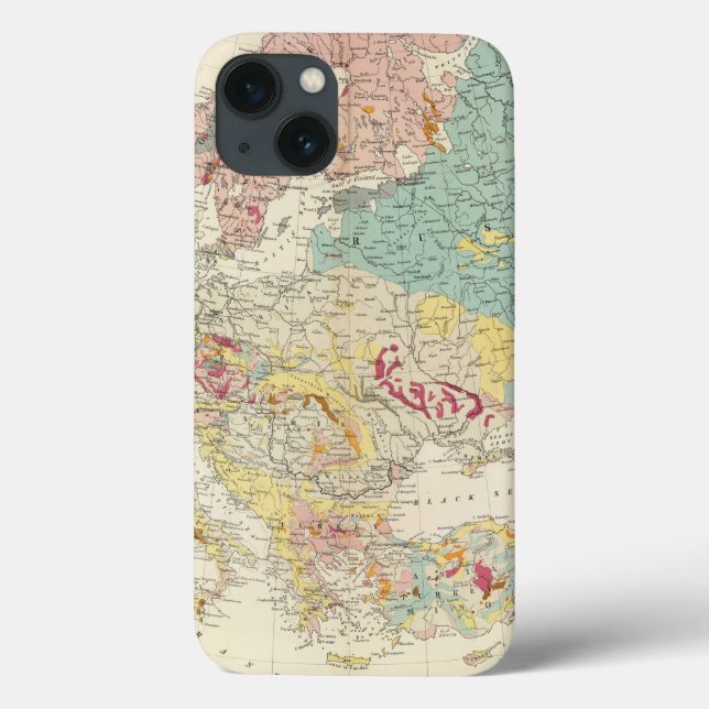 Coques Case-Mate iPhone Geological map Europe (Verso)