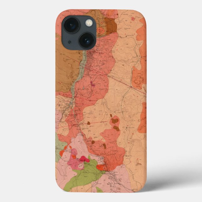 Coques Case-Mate iPhone Geological Map of the Washoe District (Verso)